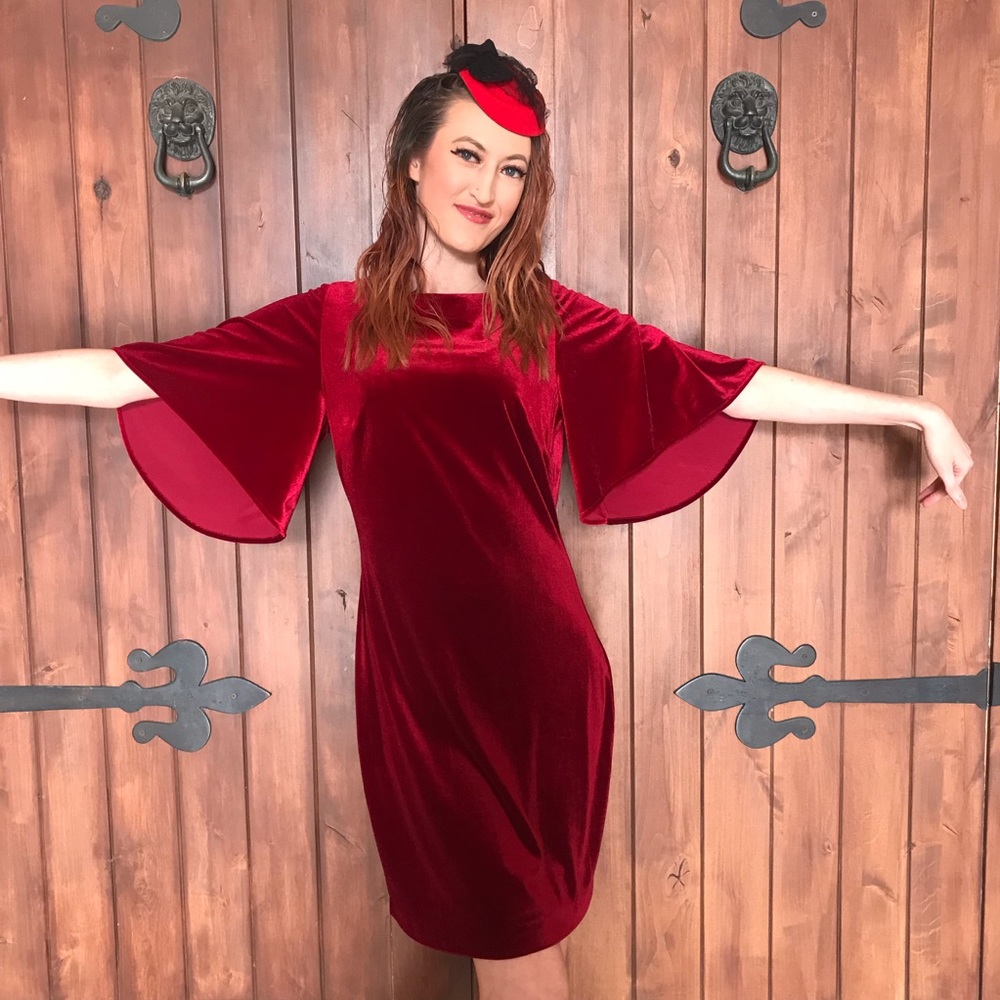 Belle Badgley Mischka Velvet Dress NWT